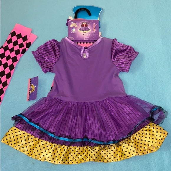 SPIRIT Mad Hatter halloween costume purple yellow pink blue NEW size 6-12 months - Picture 3 of 10